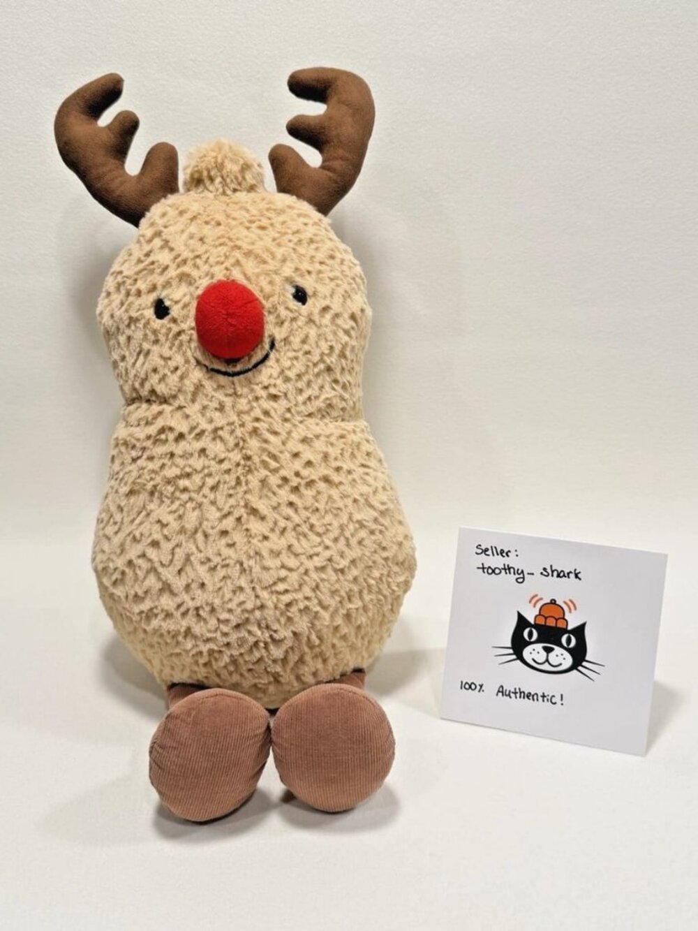 Jellycat Amuseables Peanut Reindeer BNWT